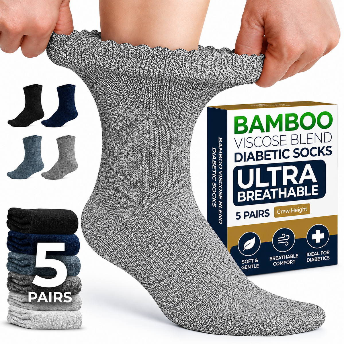 HappyFeet™ Bamboo Compression Socks