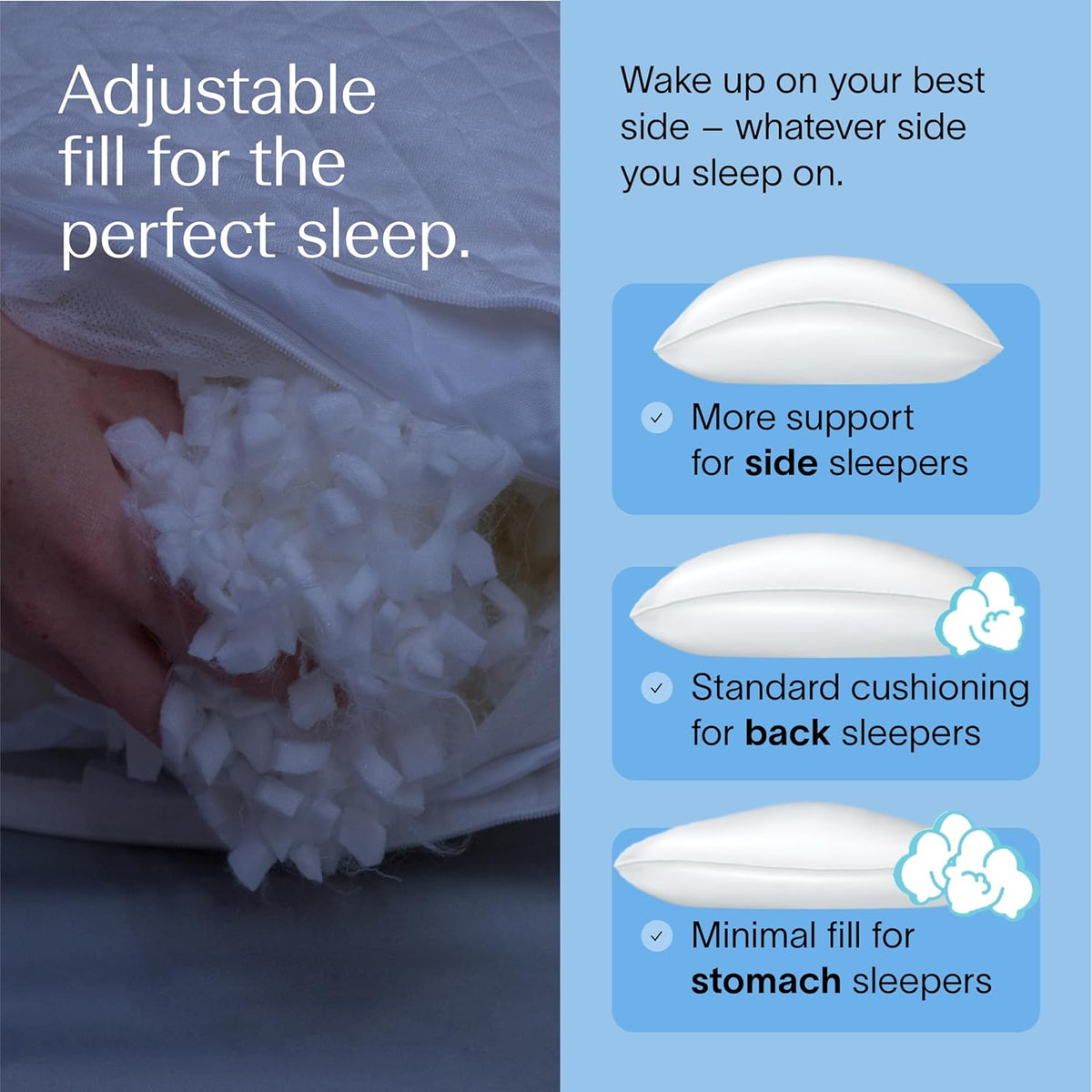 Snoozie Adjustable Pillow