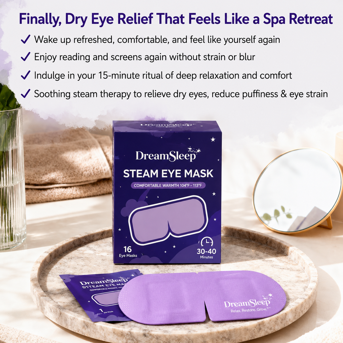 DreamSleep Steam Eye Mask